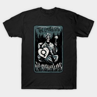 The Empress Skeleton Skull Tarot Card T-Shirt